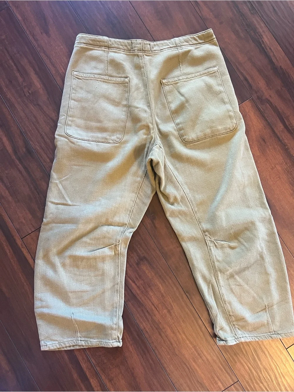 Free People Osaka midrise barrel pants in olive green, size 29, excellent cond
